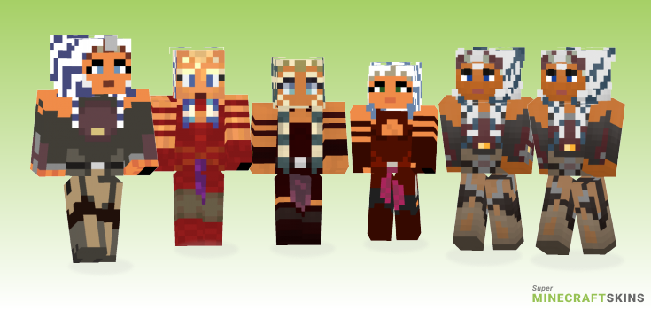 Ahsoka tano Minecraft Skins - Best Free Minecraft skins for Girls and Boys
