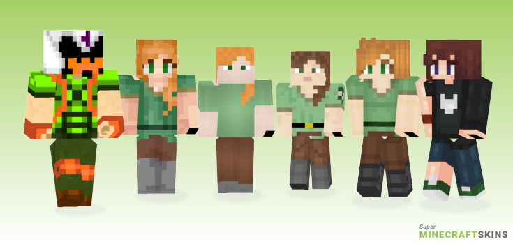 Alex Minecraft Skins - Best Free Minecraft skins for Girls and Boys