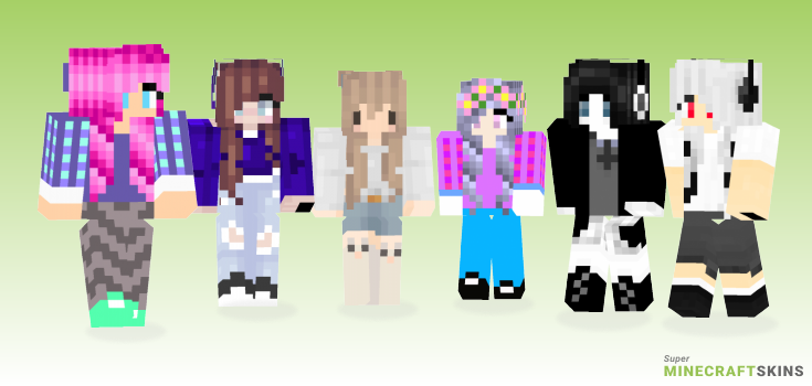 Anime girl Minecraft Skins - Best Free Minecraft skins for Girls and Boys