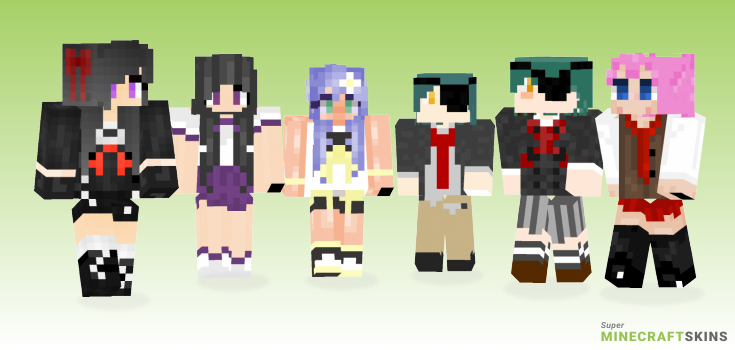 Anime school Minecraft Skins - Best Free Minecraft skins for Girls and Boys