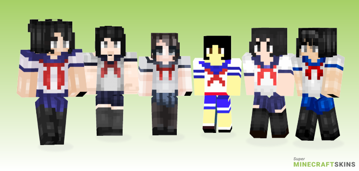 Ayano aishi Minecraft Skins - Best Free Minecraft skins for Girls and Boys