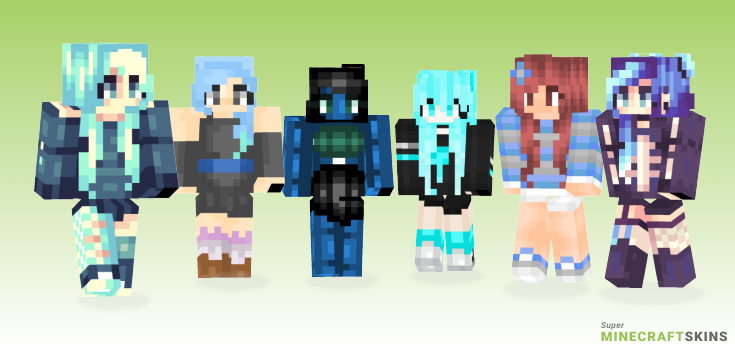 Azure Minecraft Skins - Best Free Minecraft skins for Girls and Boys