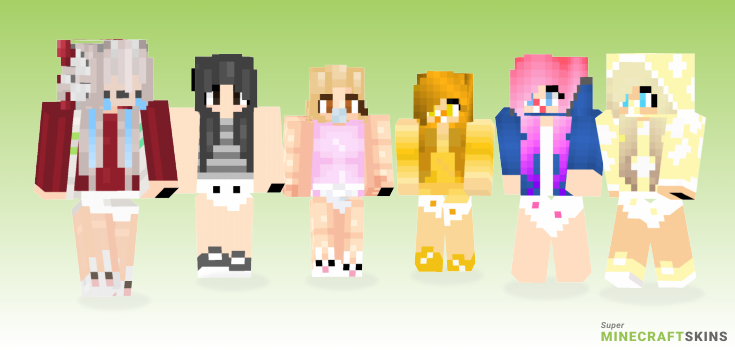 Baby girl Minecraft Skins - Best Free Minecraft skins for Girls and Boys