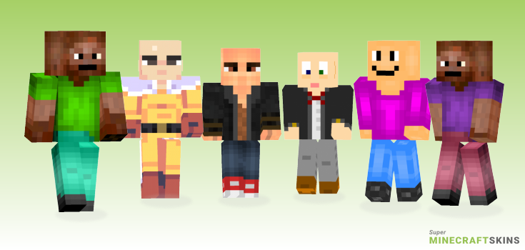 Bald man Minecraft Skins - Best Free Minecraft skins for Girls and Boys