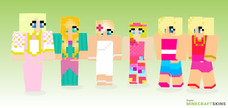 Barbie Minecraft Skins - Best Free Minecraft skins for Girls and Boys