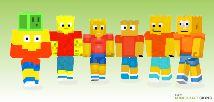 Bart simpson Minecraft Skins - Best Free Minecraft skins for Girls and Boys