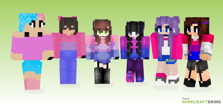 Bisexual Minecraft Skins - Best Free Minecraft skins for Girls and Boys