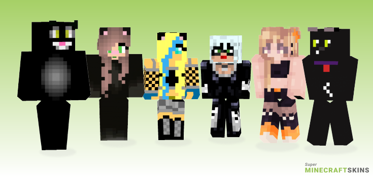 Black cat Minecraft Skins - Best Free Minecraft skins for Girls and Boys