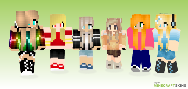 Blonde girl Minecraft Skins - Best Free Minecraft skins for Girls and Boys