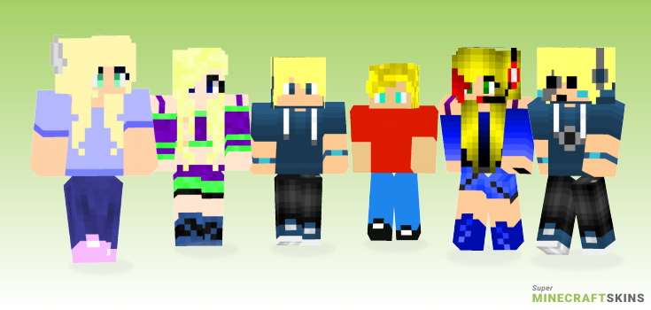 Blonde haired Minecraft Skins - Best Free Minecraft skins for Girls and Boys