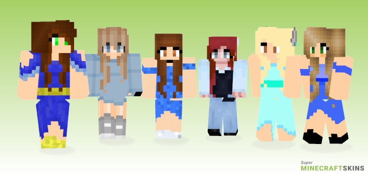 Blue dress Minecraft Skins - Best Free Minecraft skins for Girls and Boys