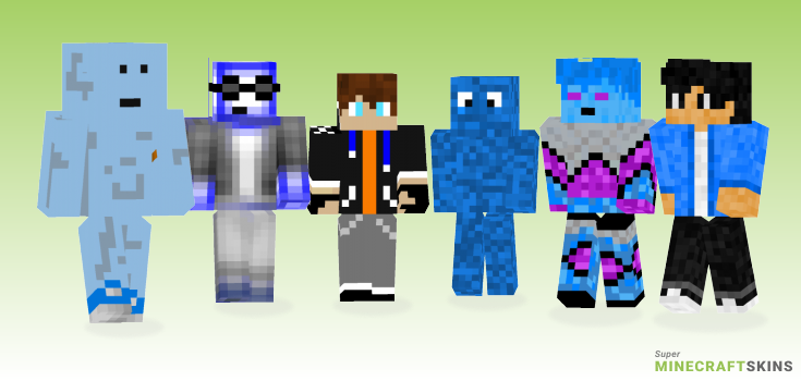 Blue man Minecraft Skins - Best Free Minecraft skins for Girls and Boys