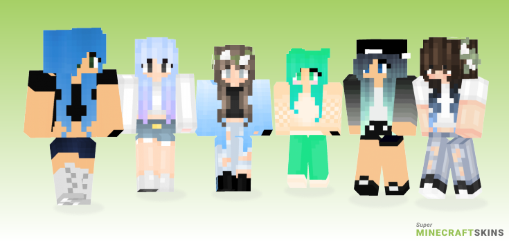 Blue ombre Minecraft Skins - Best Free Minecraft skins for Girls and Boys