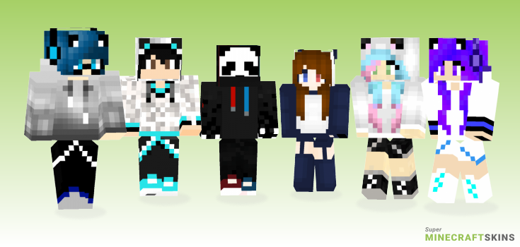 Blue panda Minecraft Skins - Best Free Minecraft skins for Girls and Boys