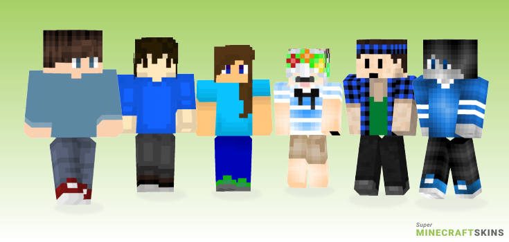 Blue shirt Minecraft Skins - Best Free Minecraft skins for Girls and Boys