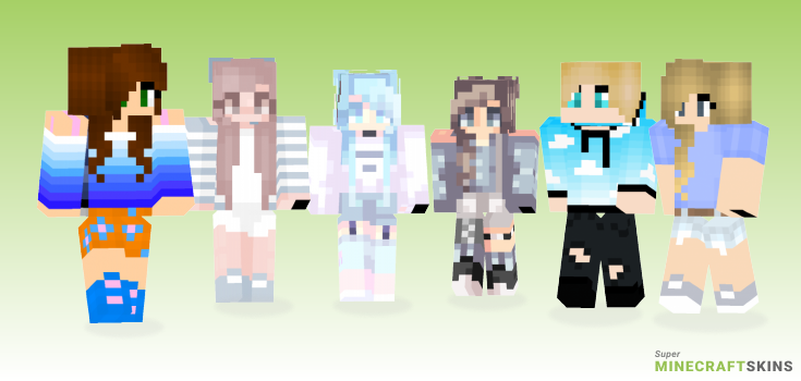 Blue skies Minecraft Skins - Best Free Minecraft skins for Girls and Boys