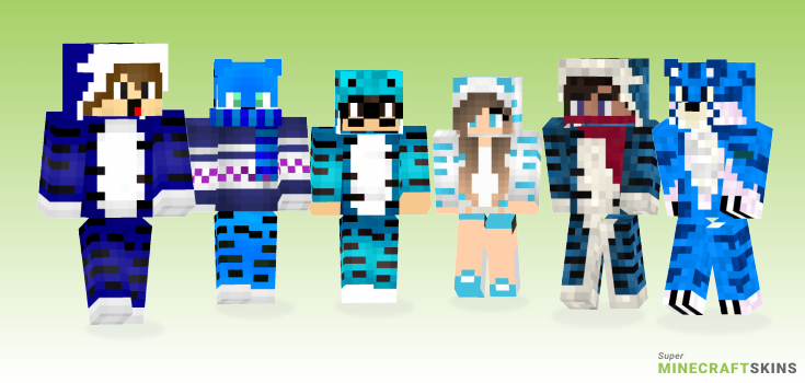 Blue tiger Minecraft Skins - Best Free Minecraft skins for Girls and Boys