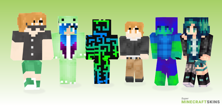 Bluegreen Minecraft Skins - Best Free Minecraft skins for Girls and Boys
