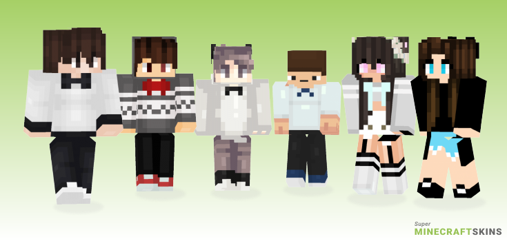 Bow tie Minecraft Skins - Best Free Minecraft skins for Girls and Boys