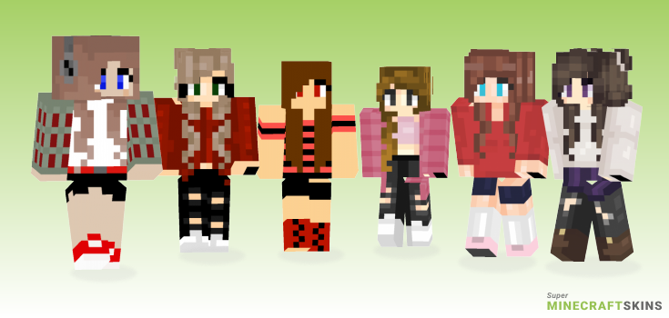 Brown hair Minecraft Skins - Best Free Minecraft skins for Girls and Boys