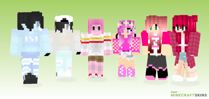 Bubblegum Minecraft Skins - Best Free Minecraft skins for Girls and Boys