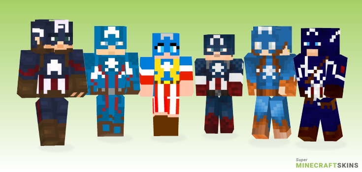 Captain america Minecraft Skins - Best Free Minecraft skins for Girls and Boys