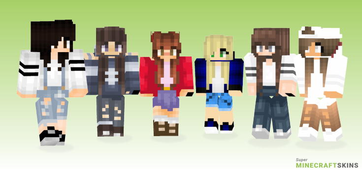 Casual girl Minecraft Skins - Best Free Minecraft skins for Girls and Boys
