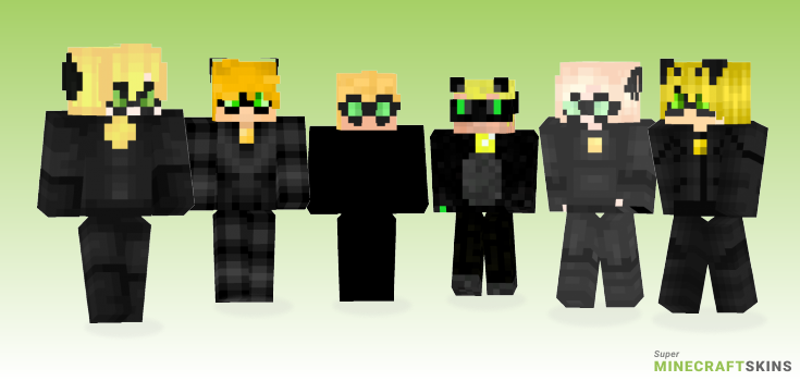 Chat noir Minecraft Skins - Best Free Minecraft skins for Girls and Boys