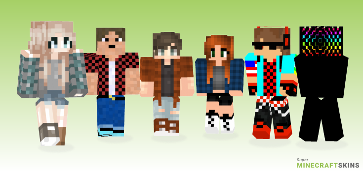 Checkered Minecraft Skins - Best Free Minecraft skins for Girls and Boys