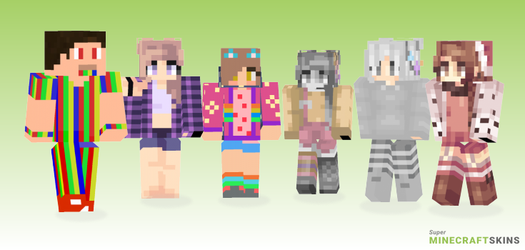 Colour Minecraft Skins - Best Free Minecraft skins for Girls and Boys