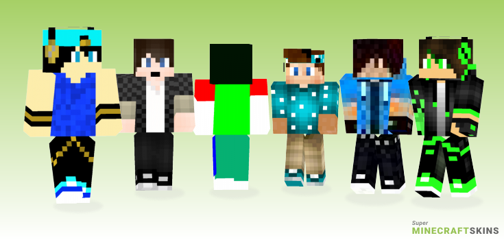 Cool boy Minecraft Skins - Best Free Minecraft skins for Girls and Boys