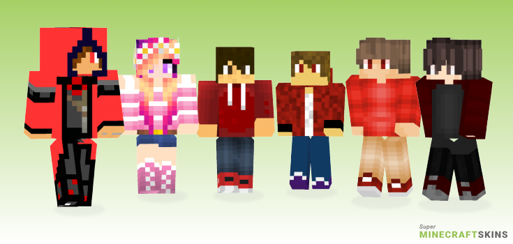 Cool red Minecraft Skins - Best Free Minecraft skins for Girls and Boys