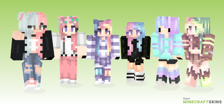 Cotton candy Minecraft Skins - Best Free Minecraft skins for Girls and Boys