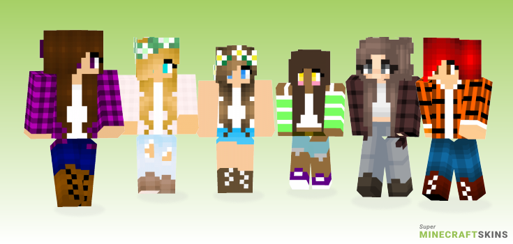 Country girl Minecraft Skins - Best Free Minecraft skins for Girls and Boys