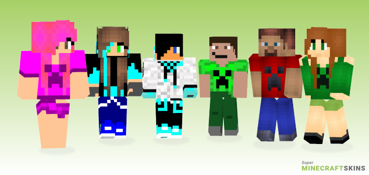Creeper shirt Minecraft Skins - Best Free Minecraft skins for Girls and Boys