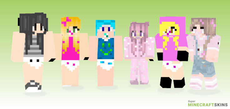 Cute baby Minecraft Skins - Best Free Minecraft skins for Girls and Boys