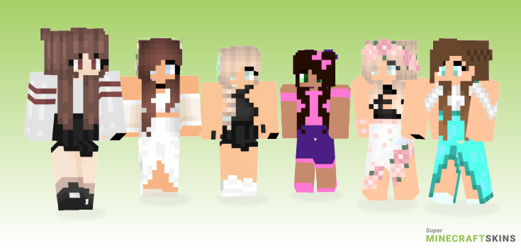 Cute dress Minecraft Skins - Best Free Minecraft skins for Girls and Boys