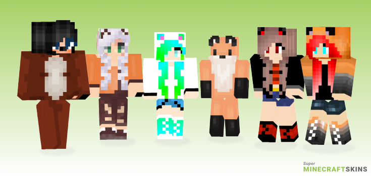 Cute fox Minecraft Skins - Best Free Minecraft skins for Girls and Boys