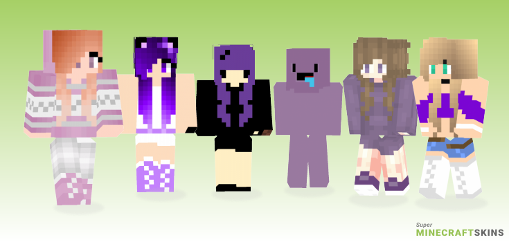 Cute purple Minecraft Skins - Best Free Minecraft skins for Girls and Boys