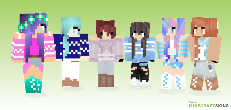 Cute winter Minecraft Skins - Best Free Minecraft skins for Girls and Boys