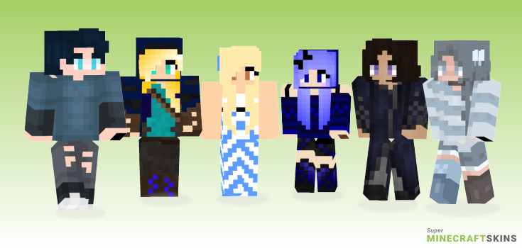Dark blue Minecraft Skins - Best Free Minecraft skins for Girls and Boys