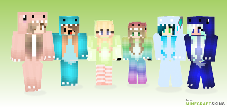 Dino girl Minecraft Skins - Best Free Minecraft skins for Girls and Boys