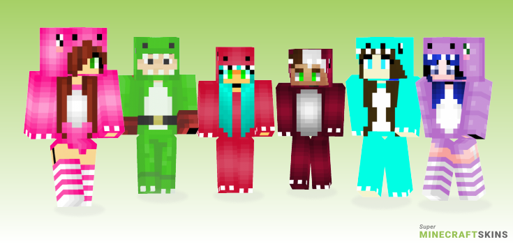 Dinosaur onesie Minecraft Skins - Best Free Minecraft skins for Girls and Boys