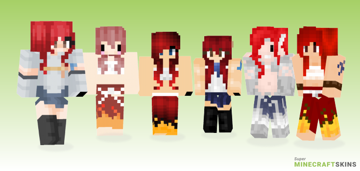 Erza scarlet Minecraft Skins - Best Free Minecraft skins for Girls and Boys