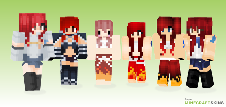 Erza Minecraft Skins - Best Free Minecraft skins for Girls and Boys