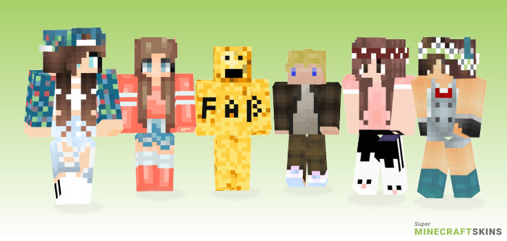Fab Minecraft Skins - Best Free Minecraft skins for Girls and Boys