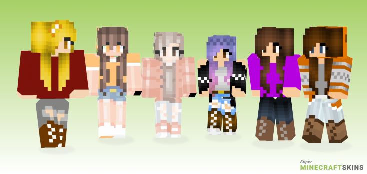 Fall girl Minecraft Skins - Best Free Minecraft skins for Girls and Boys
