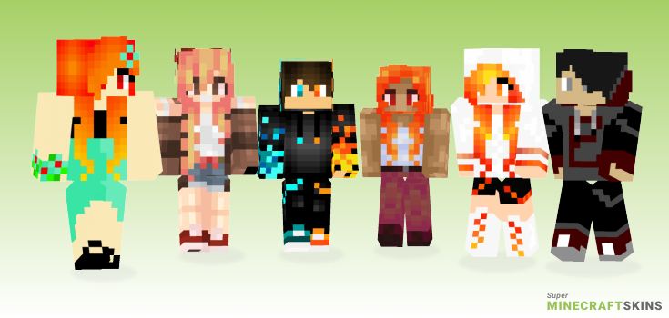Firey Minecraft Skins - Best Free Minecraft skins for Girls and Boys