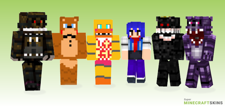 Five nights Minecraft Skins - Best Free Minecraft skins for Girls and Boys