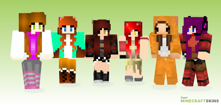 Foxy girl Minecraft Skins - Best Free Minecraft skins for Girls and Boys